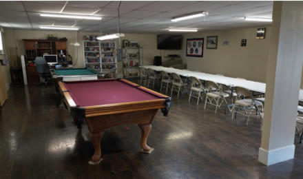A pool table at our clubhouse at Dreamers RV Park in Salome, Arizona.
