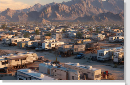 The annual Quartzsite RV Show near Dreamers RV Park in Salome, Arizona.